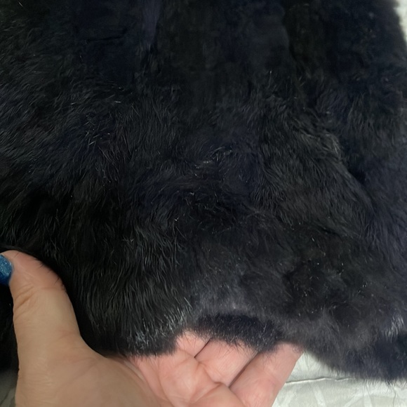 Saks Fifth Avenue Black Label 100% Rabbit Fur Zip Up Vest Women’s Size S/M - Picture 7 of 8